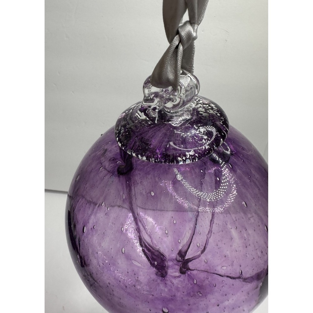 Kitras Art Glass Ball Globe Sphere Old English Witch Ball Large 5 in Hanging - Picture 6 of 6